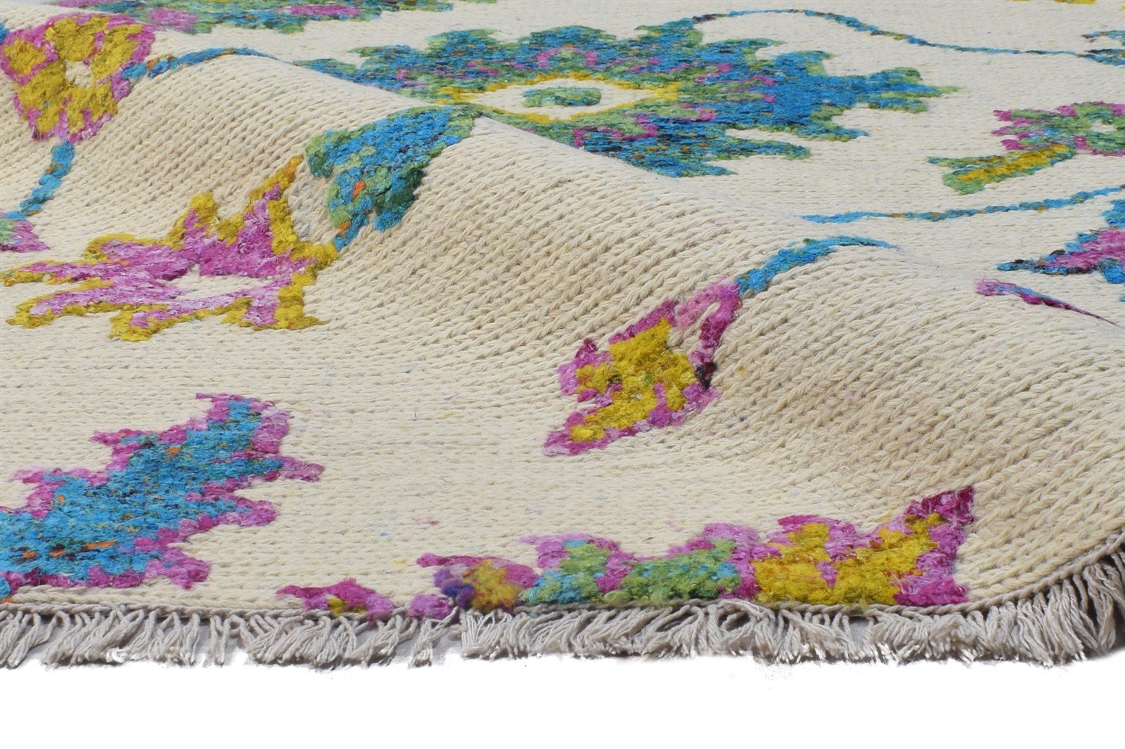 Ami 5X8 Rug Wool / Silk Multi Color Modern Hand Knotted French Floral 7864878858389