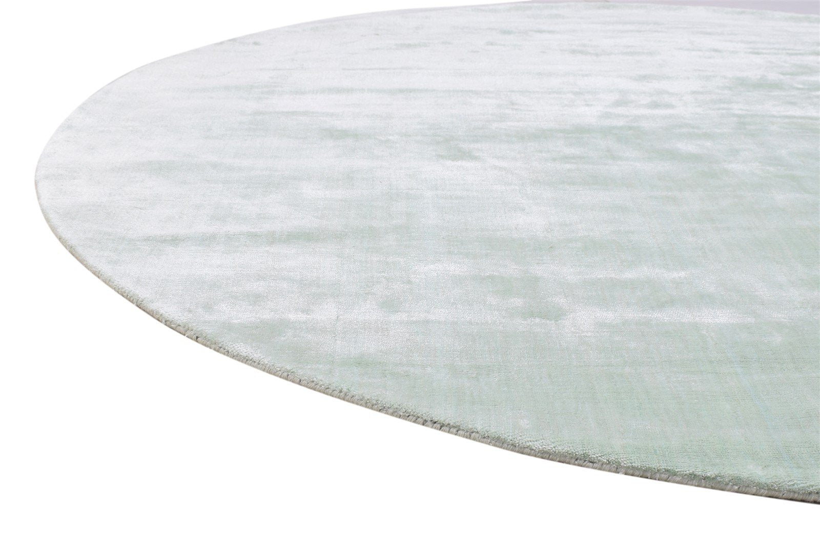 6' X 6' Rug Silk Silver Modern Handloom Scandinavian Solid Room Size Round 7864819417237