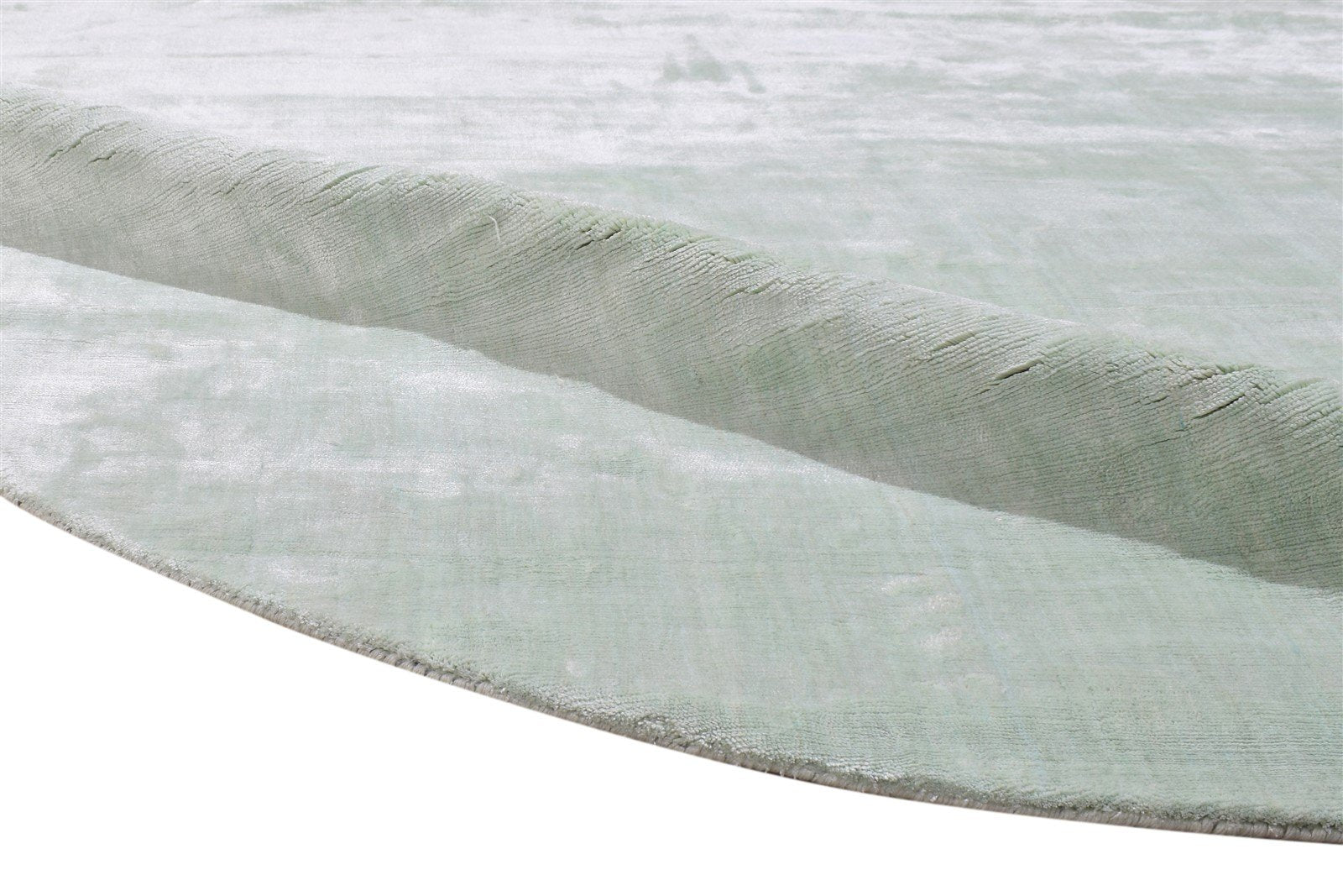 6' X 6' Rug Silk Silver Modern Handloom Scandinavian Solid Room Size Round 7864819417237