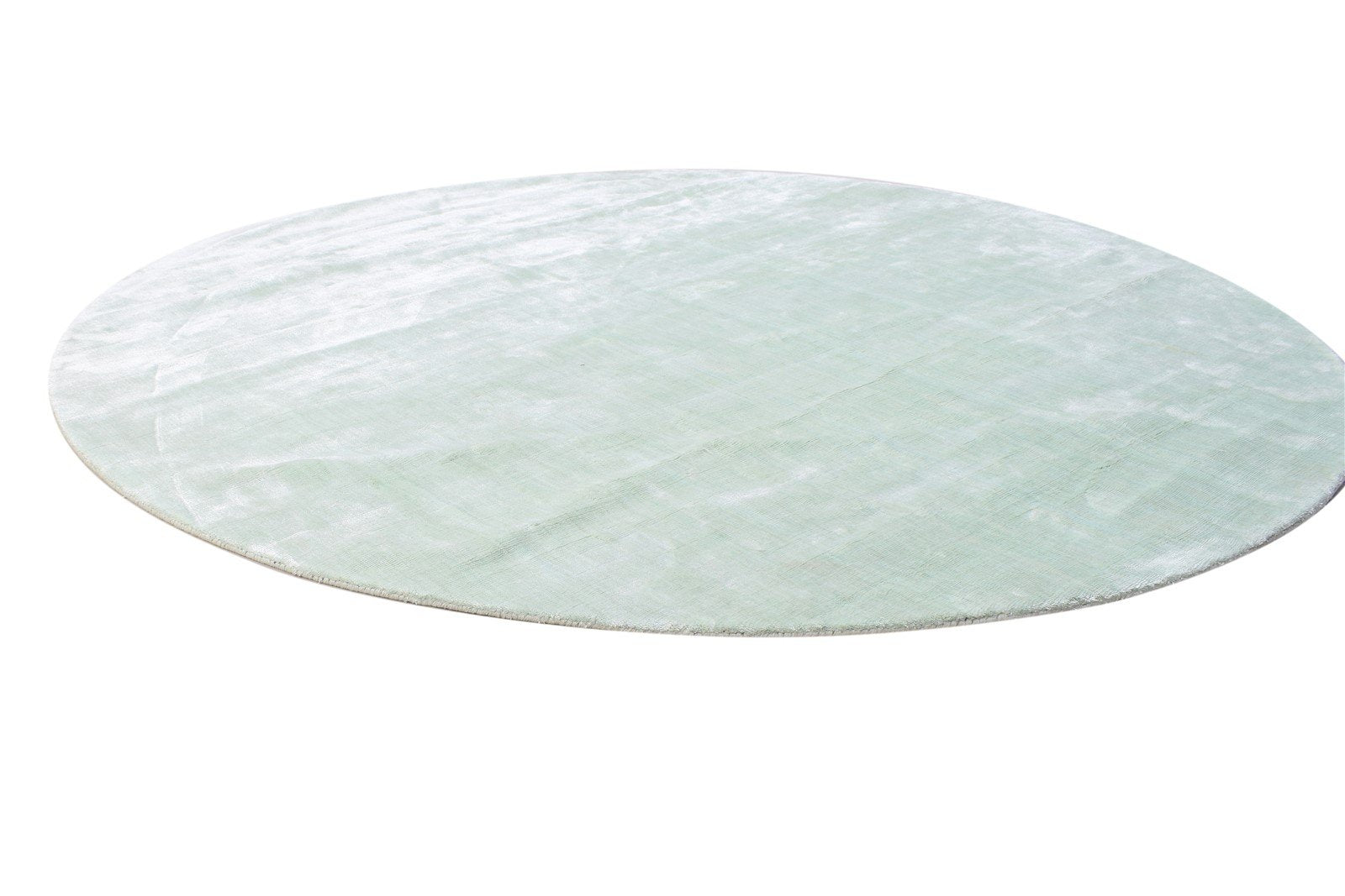 6' X 6' Rug Silk Silver Modern Handloom Scandinavian Solid Room Size Round 7864819417237