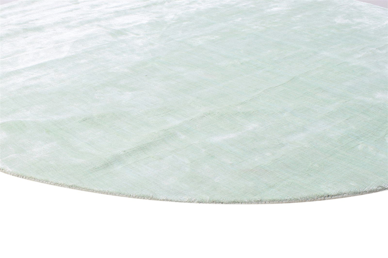 6' X 6' Rug Silk Silver Modern Handloom Scandinavian Solid Room Size Round 7864819417237
