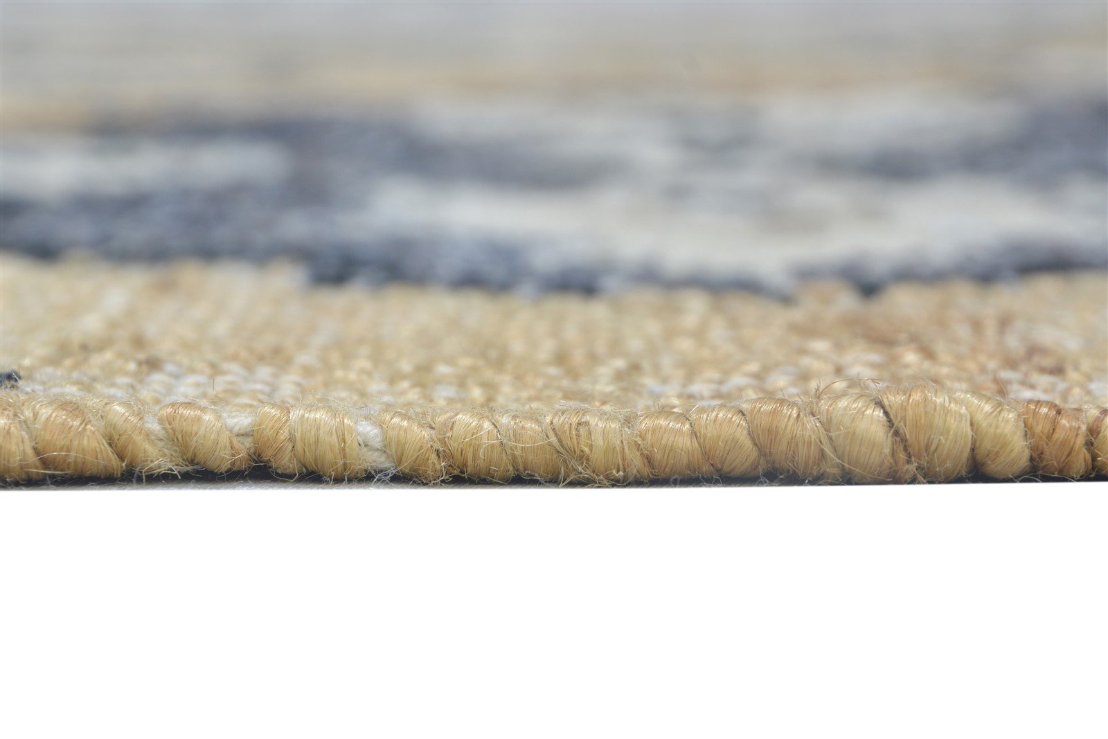 6' X 7' Rug Wool / Jute Beige Modern Dhurrie French Damask Room Size Carpet 7864151572629
