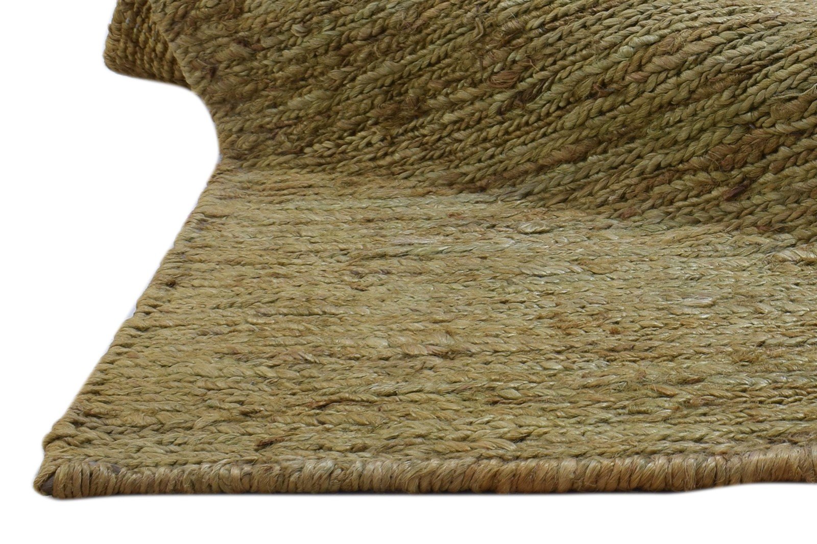 6' X 8' Rug Jute Gold Modern Hand Knotted Scandinavian Solid Room Size Carpet 7860698939541