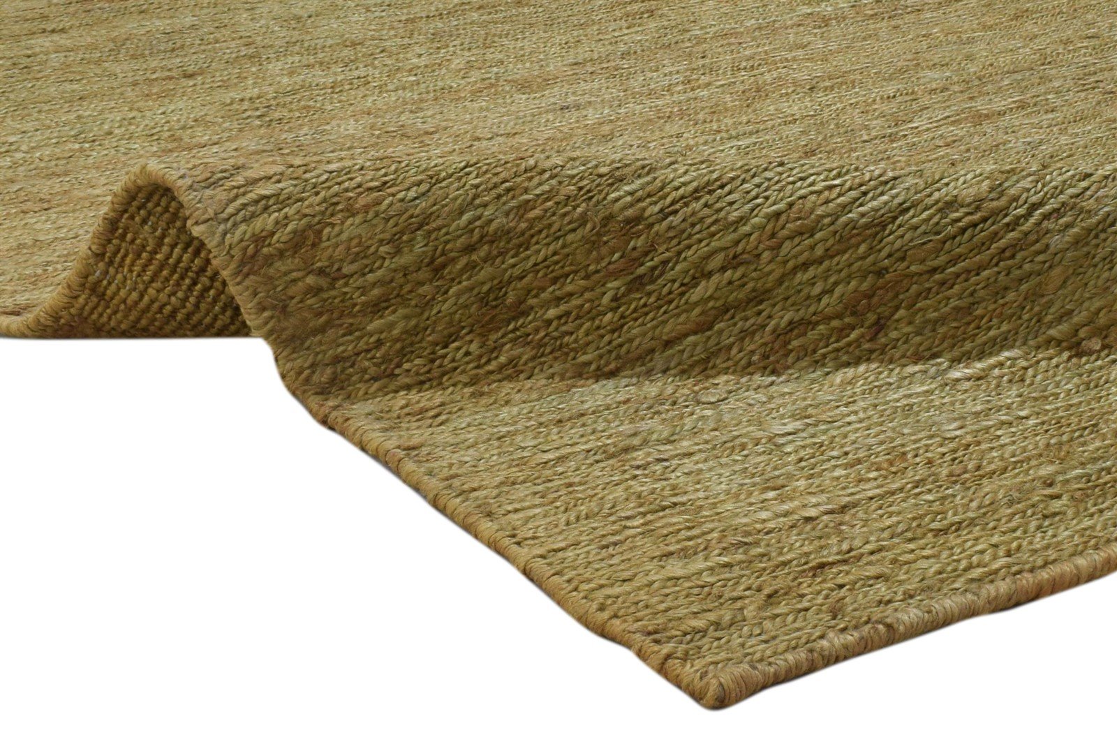 6' X 8' Rug Jute Gold Modern Hand Knotted Scandinavian Solid Room Size Carpet 7860698939541