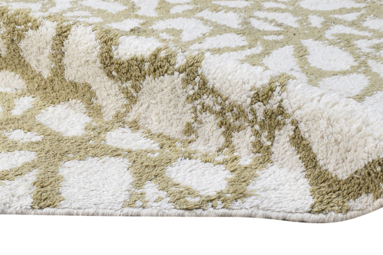 6' X 8' Rug Pet Yarn Gold Modern Hand Knotted Moroccan Abstract Room Size Carpet 7864795332757