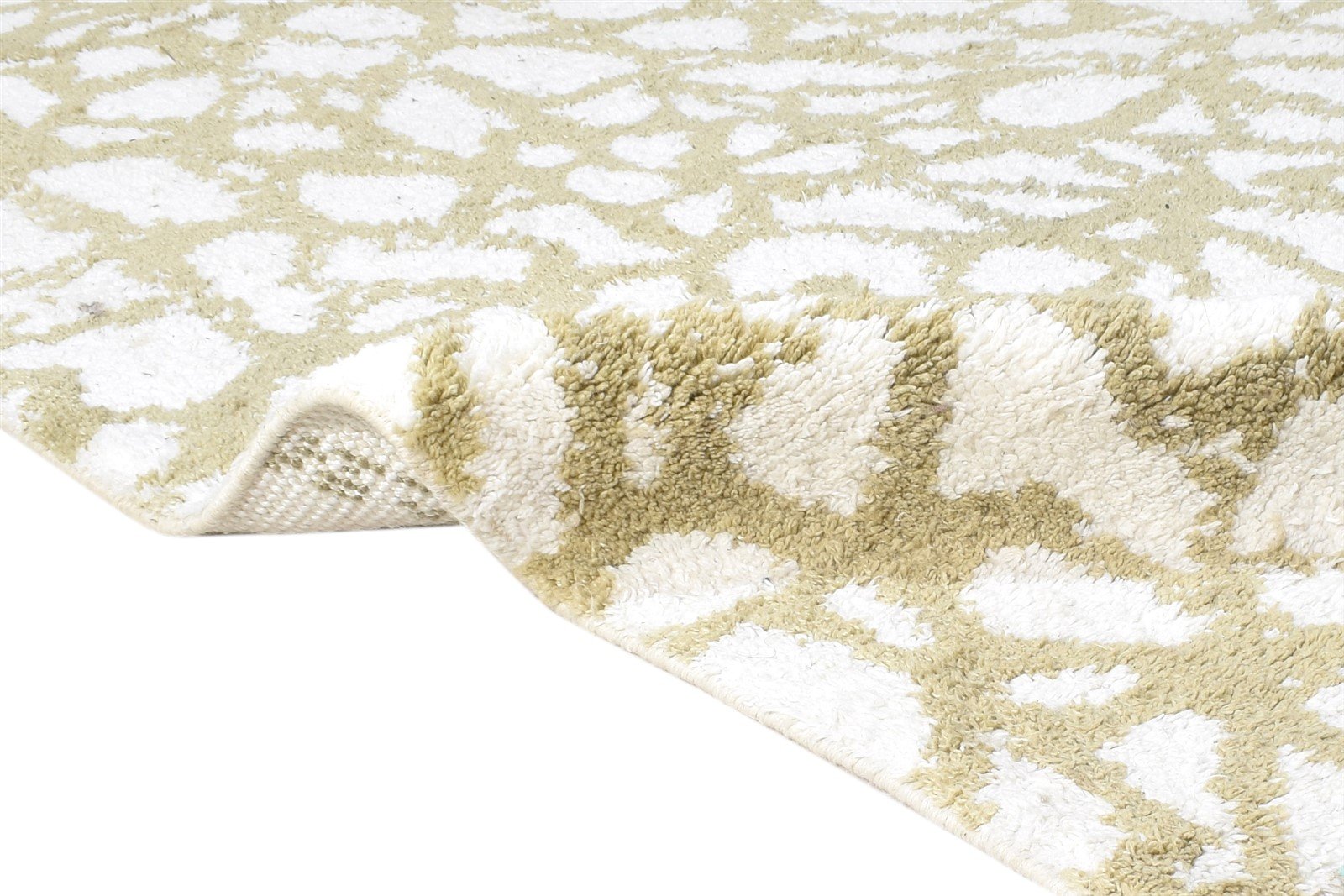 6' X 8' Rug Pet Yarn Gold Modern Hand Knotted Moroccan Abstract Room Size Carpet 7864795332757