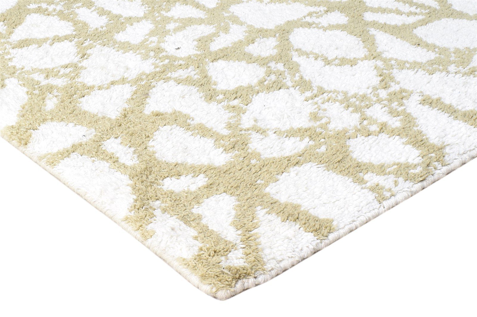 6' X 8' Rug Pet Yarn Gold Modern Hand Knotted Moroccan Abstract Room Size Carpet 7864795332757