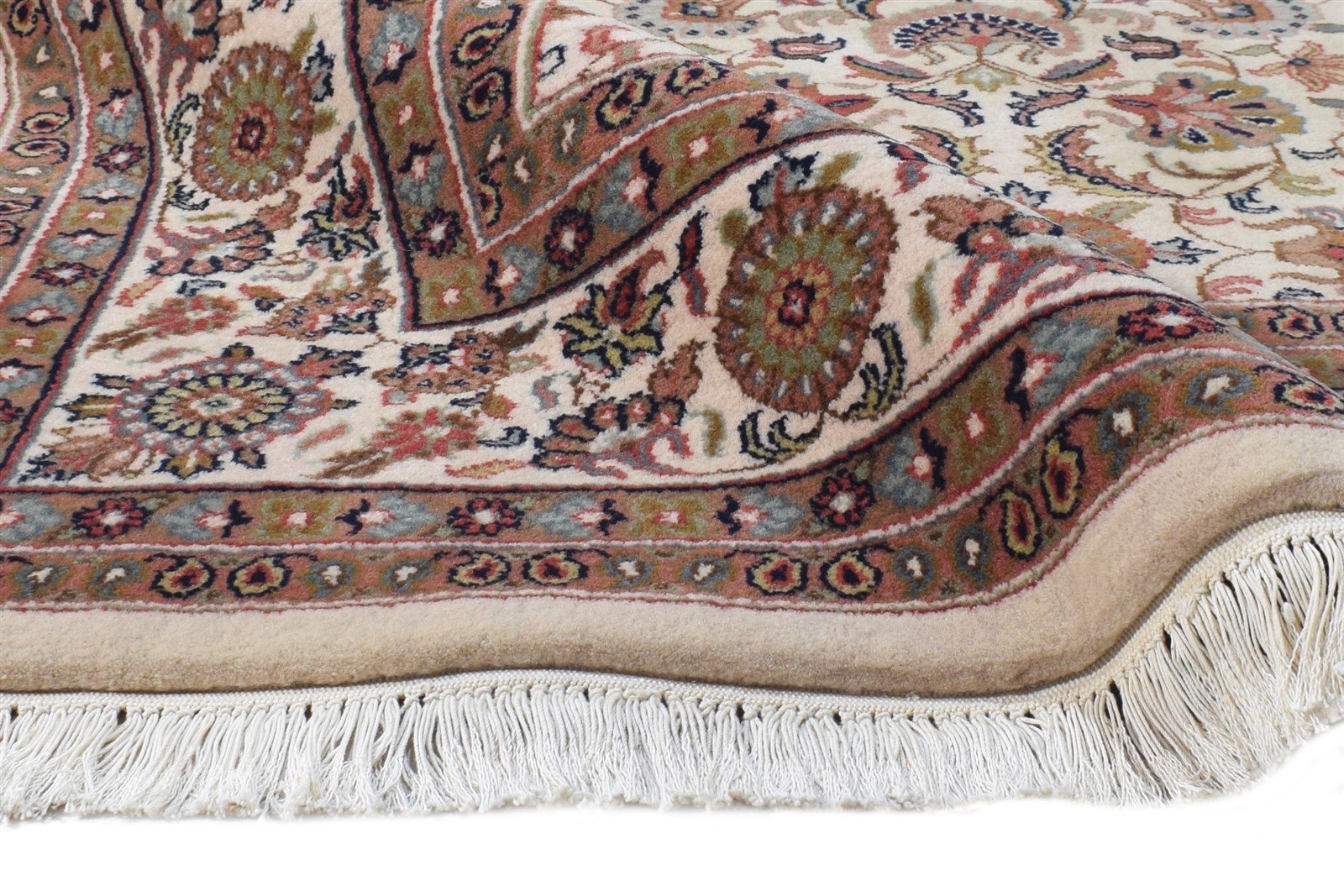 6' X 8' Rug Wool Beige Persian Hand Knotted Kashan Oriental Room Size Carpet 7864658919573