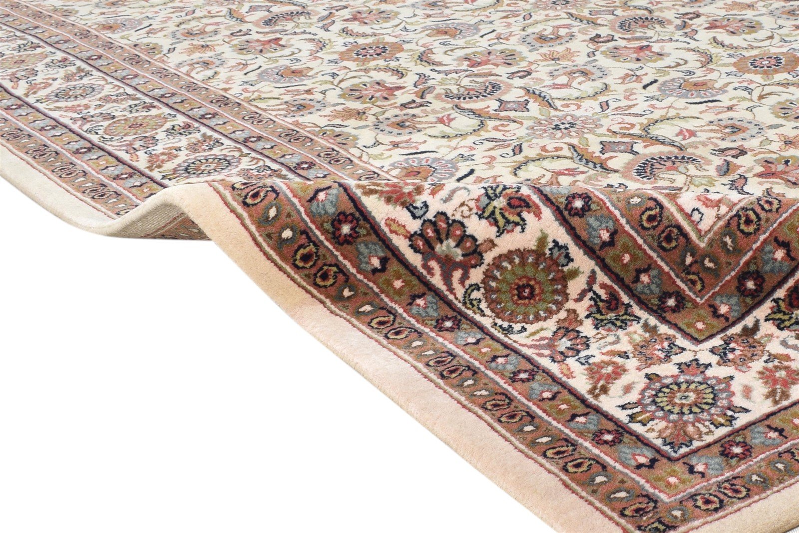 6' X 8' Rug Wool Beige Persian Hand Knotted Kashan Oriental Room Size Carpet 7864658919573