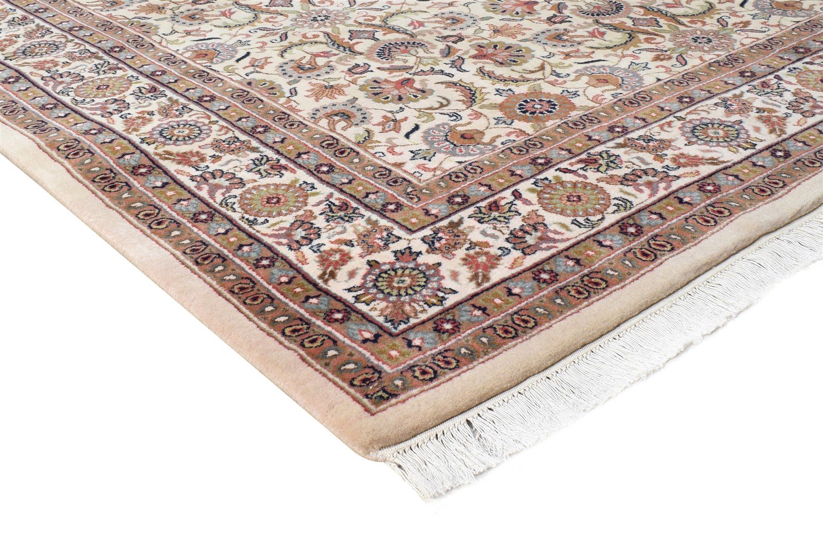 6' X 8' Rug Wool Beige Persian Hand Knotted Kashan Oriental Room Size Carpet 7864658919573