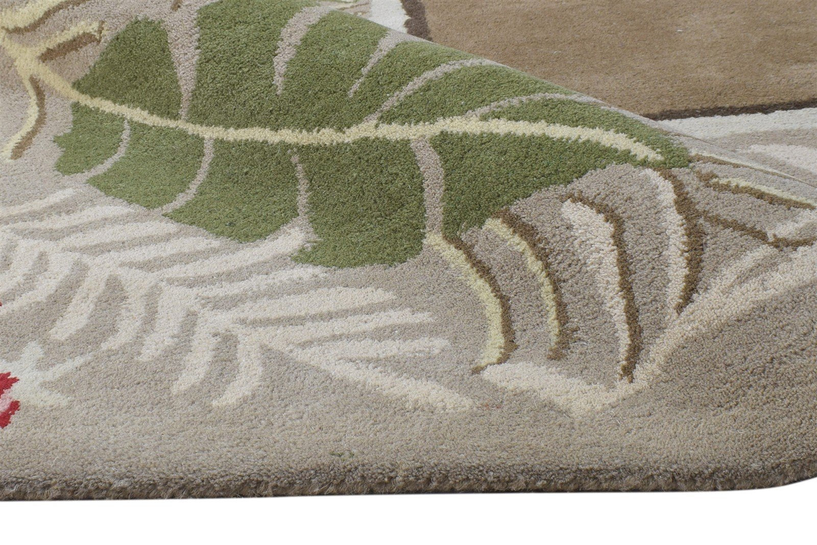 6' X 8' Rug Wool Brown Modern Hand Tufted French Floral Room Size Carpet 7864995905685