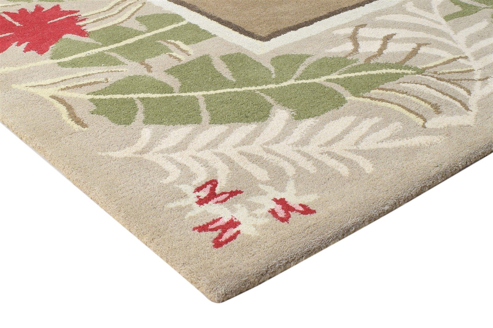 6' X 8' Rug Wool Brown Modern Hand Tufted French Floral Room Size Carpet 7864995905685