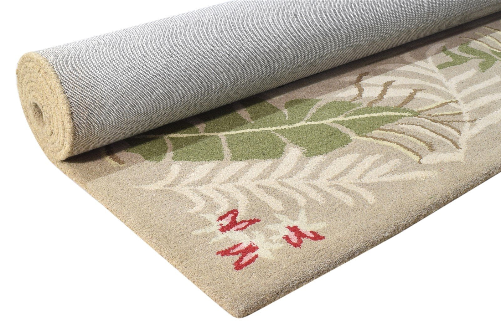 6' X 8' Rug Wool Brown Modern Hand Tufted French Floral Room Size Carpet 7864995905685