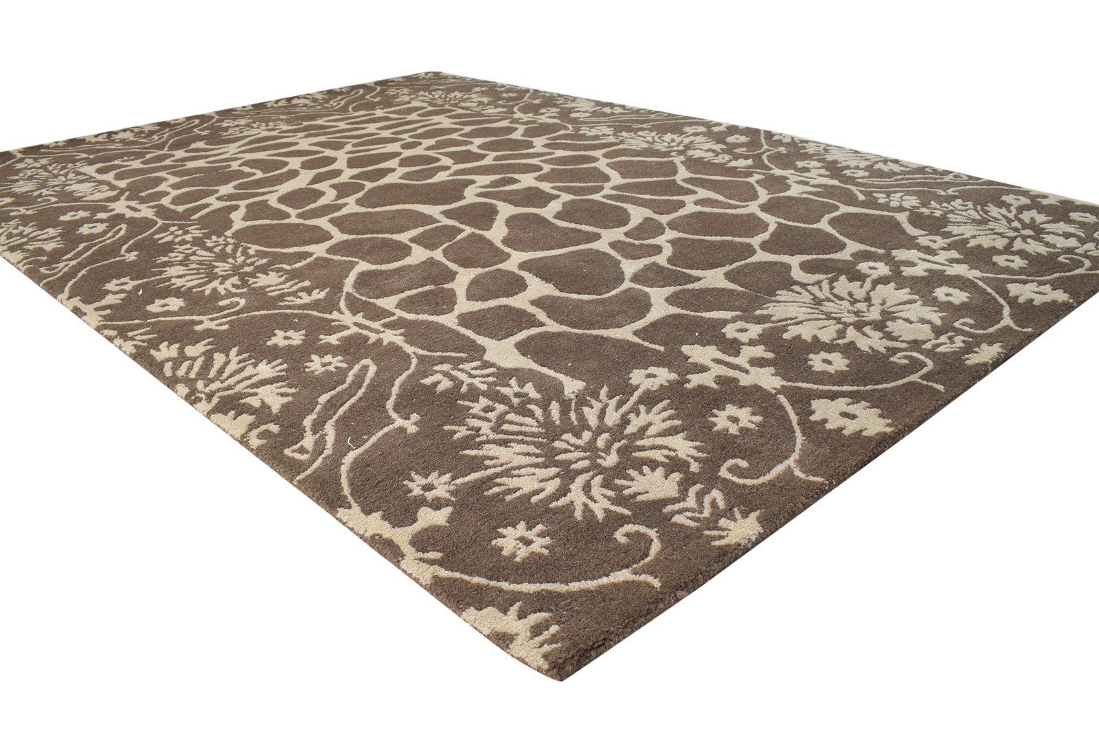 Bertine 6' X 8' Rug Wool Brown Modern Hand Tufted Scandinavian Abstract 7865055936661