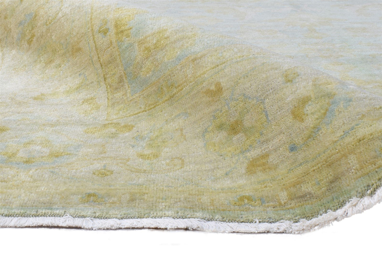 6' X 8' Rug Wool Green Persian Hand Knotted Oushak Oriental Room Size Carpet 7864999248021