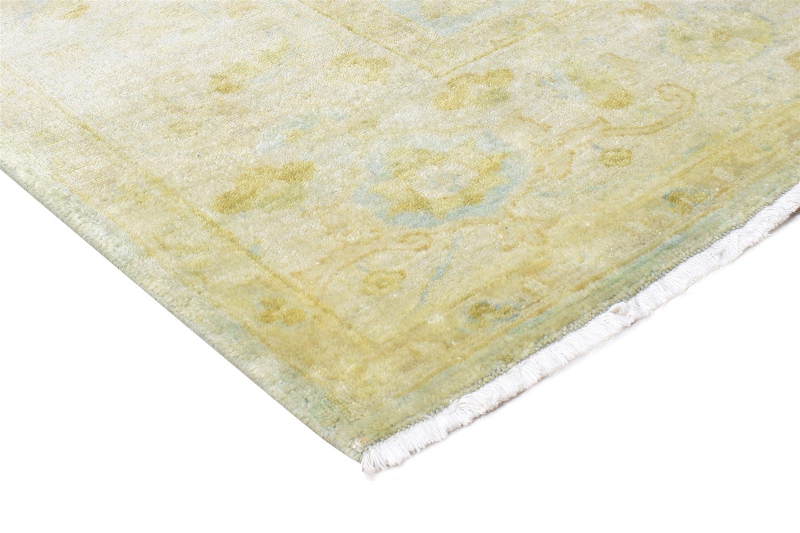 6' X 8' Rug Wool Green Persian Hand Knotted Oushak Oriental Room Size Carpet 7864999248021