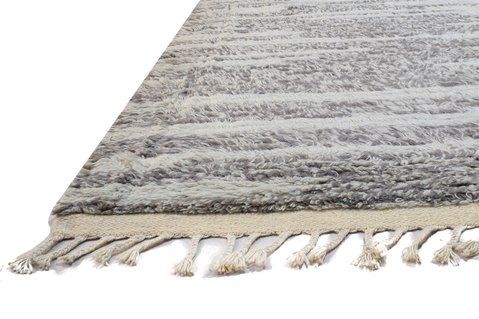 6' X 8' Rug Wool Grey Modern Hand Knotted Scandinavian Abstract Room Size Carpet 7864313151637