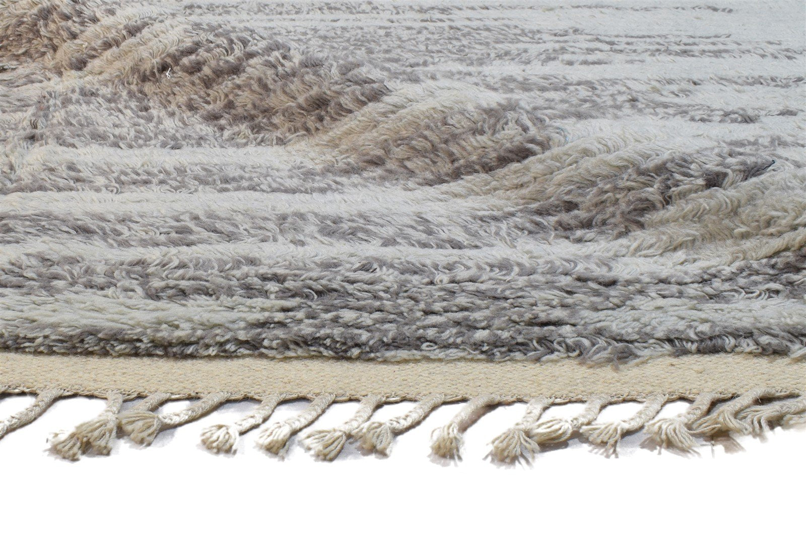 6' X 8' Rug Wool Grey Modern Hand Knotted Scandinavian Abstract Room Size Carpet 7864313151637