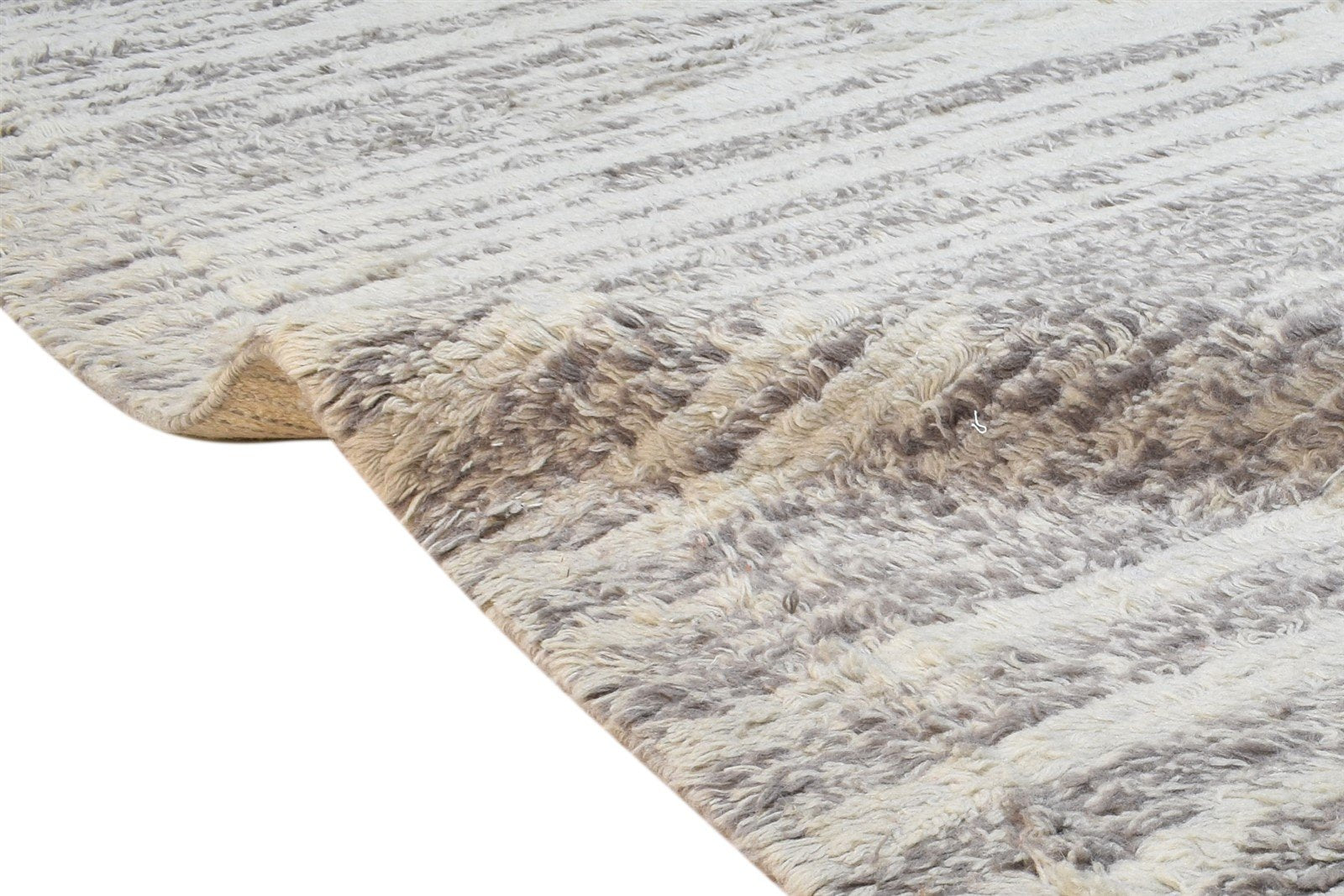 6' X 8' Rug Wool Grey Modern Hand Knotted Scandinavian Abstract Room Size Carpet 7864313151637