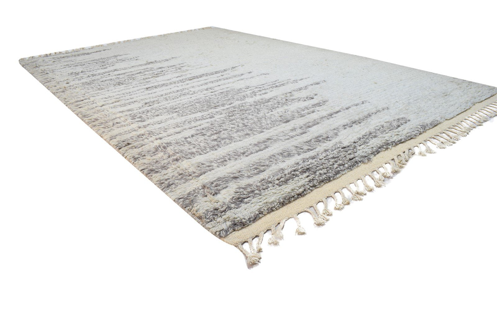 6' X 8' Rug Wool Grey Modern Hand Knotted Scandinavian Abstract Room Size Carpet 7864313151637