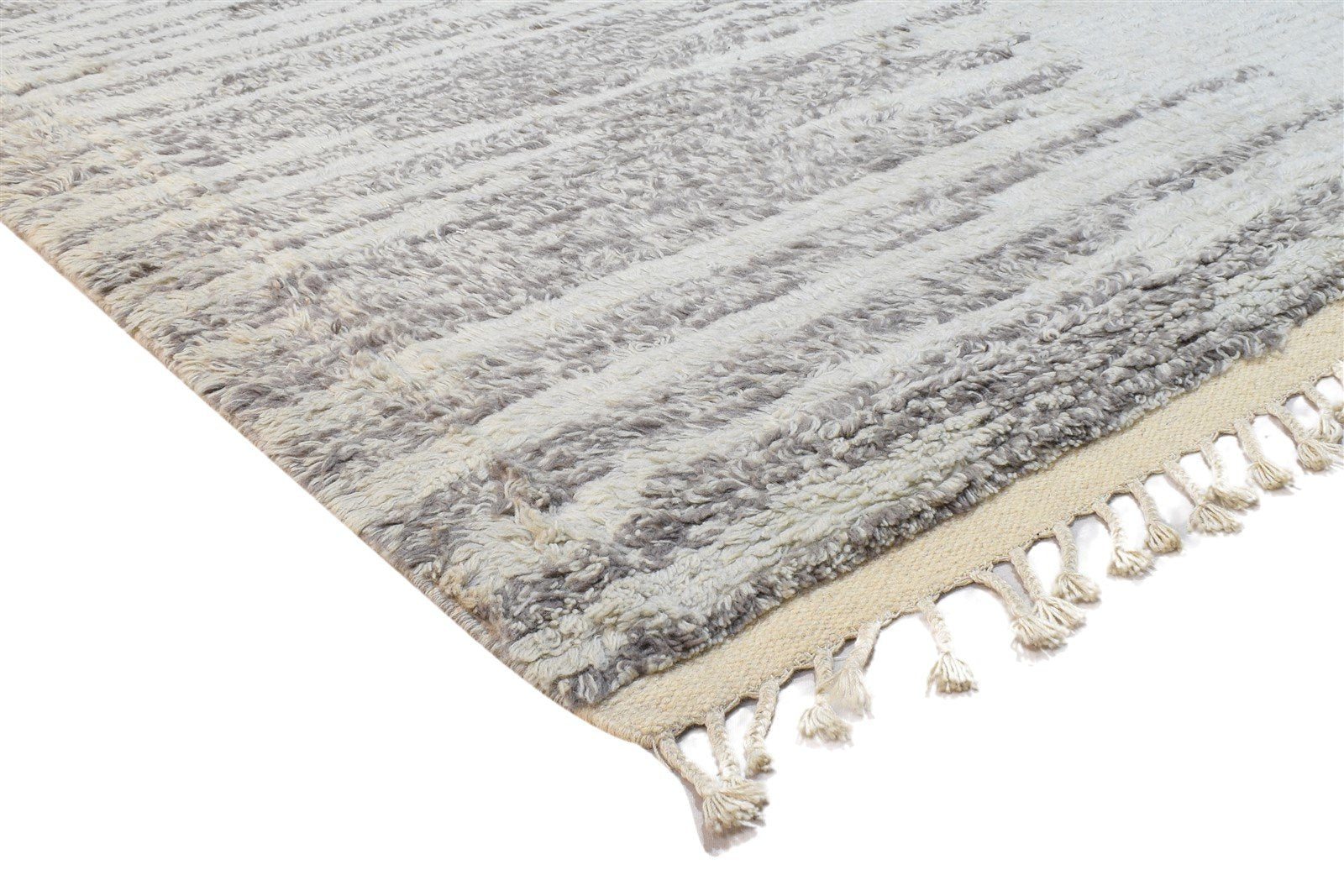 6' X 8' Rug Wool Grey Modern Hand Knotted Scandinavian Abstract Room Size Carpet 7864313151637