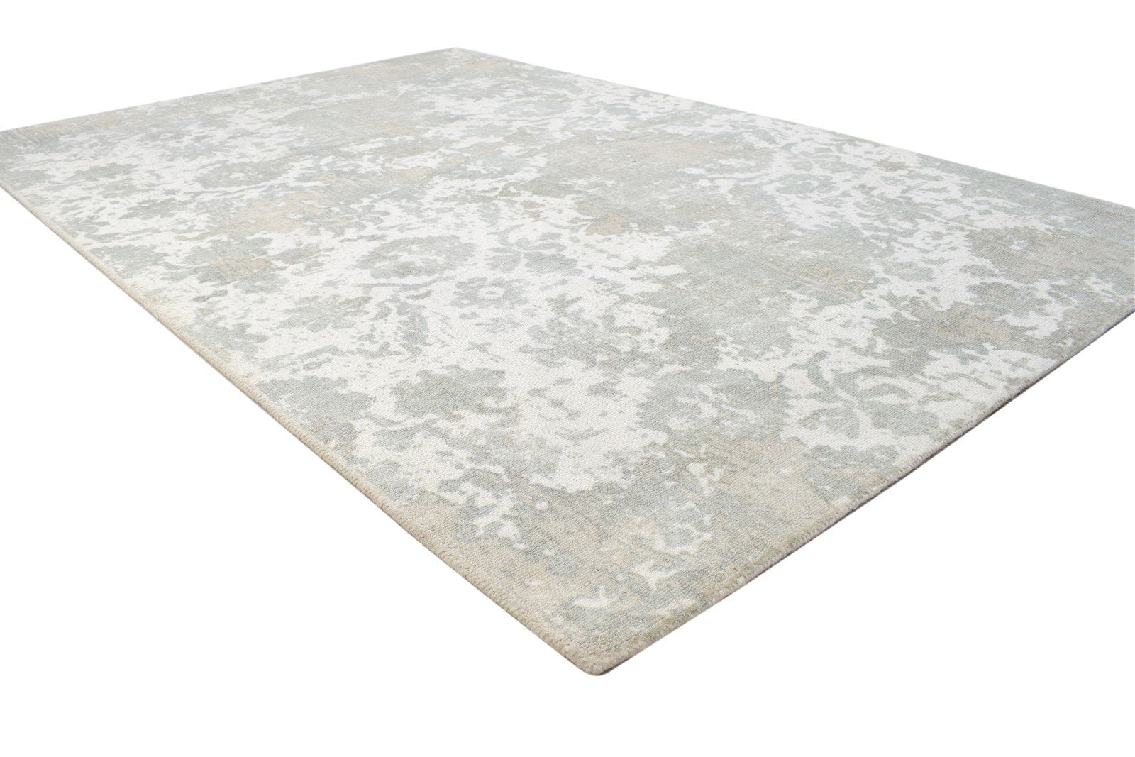 6' X 8' Rug Wool Grey Modern Handloom Oushak Abstract Room Size Carpet 7864148983957