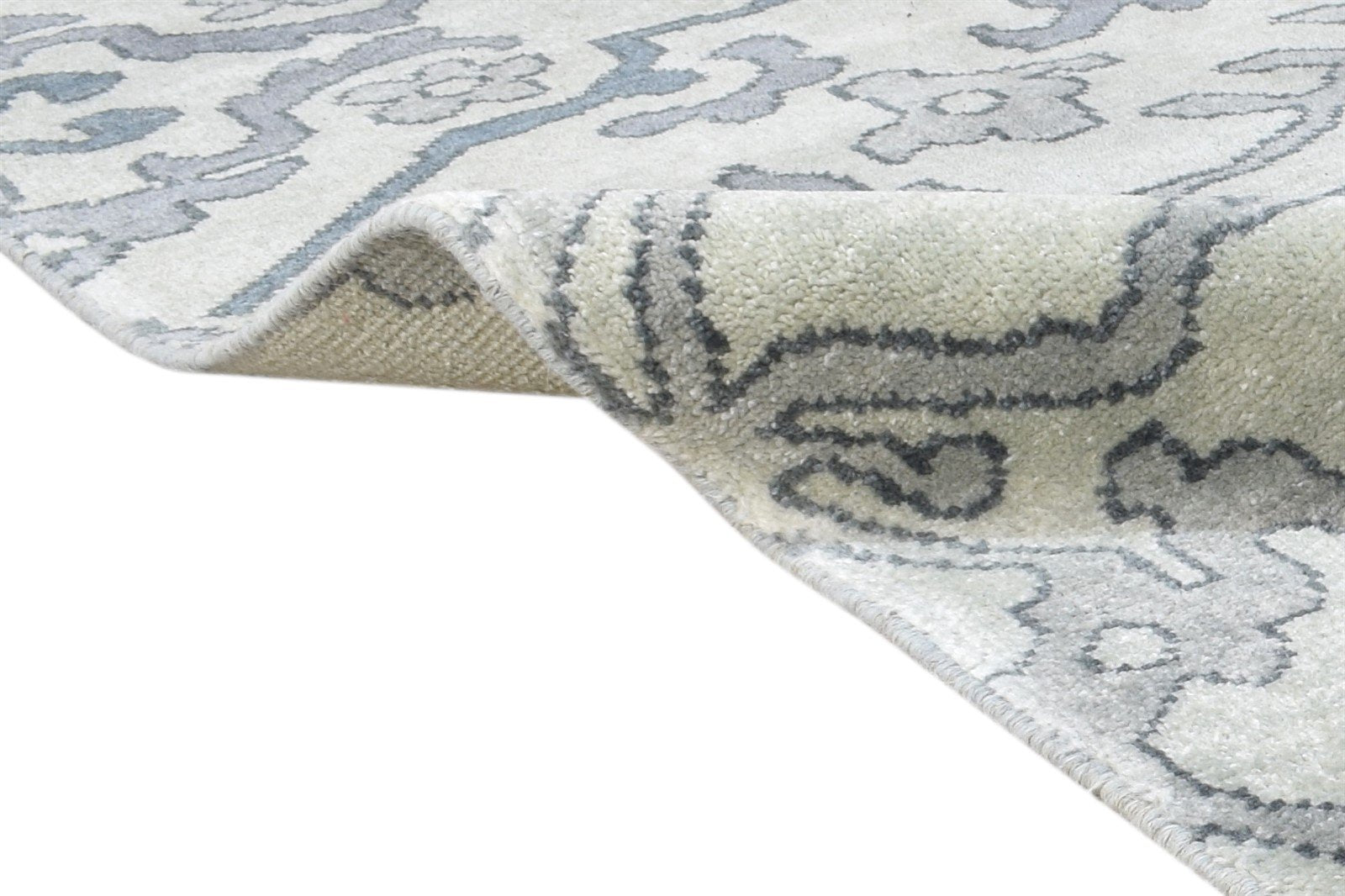 6' X 8' Rug Wool Grey Persian Hand Knotted Mughal Oriental Room Size Carpet 7864974901397