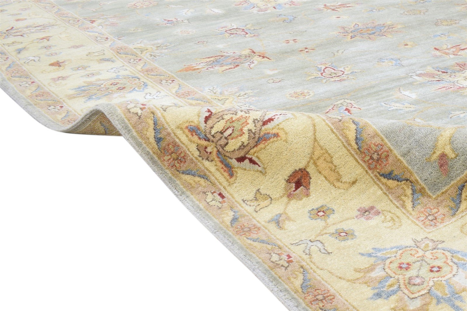 6' X 8' Rug Wool Grey Persian Hand Knotted Oushak Oriental Large Carpet 7864603017365