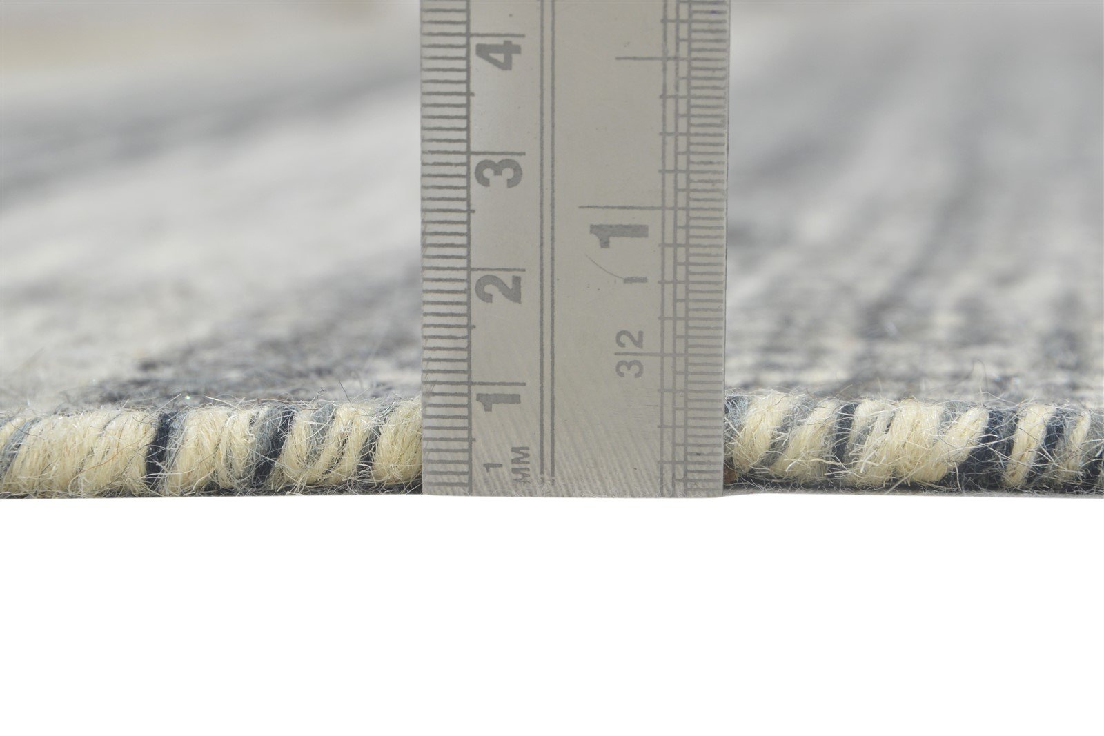 6' X 8' Rug Wool Off-White Modern Dhurrie Scandinavian Striped Room Size Carpet 7865049514133
