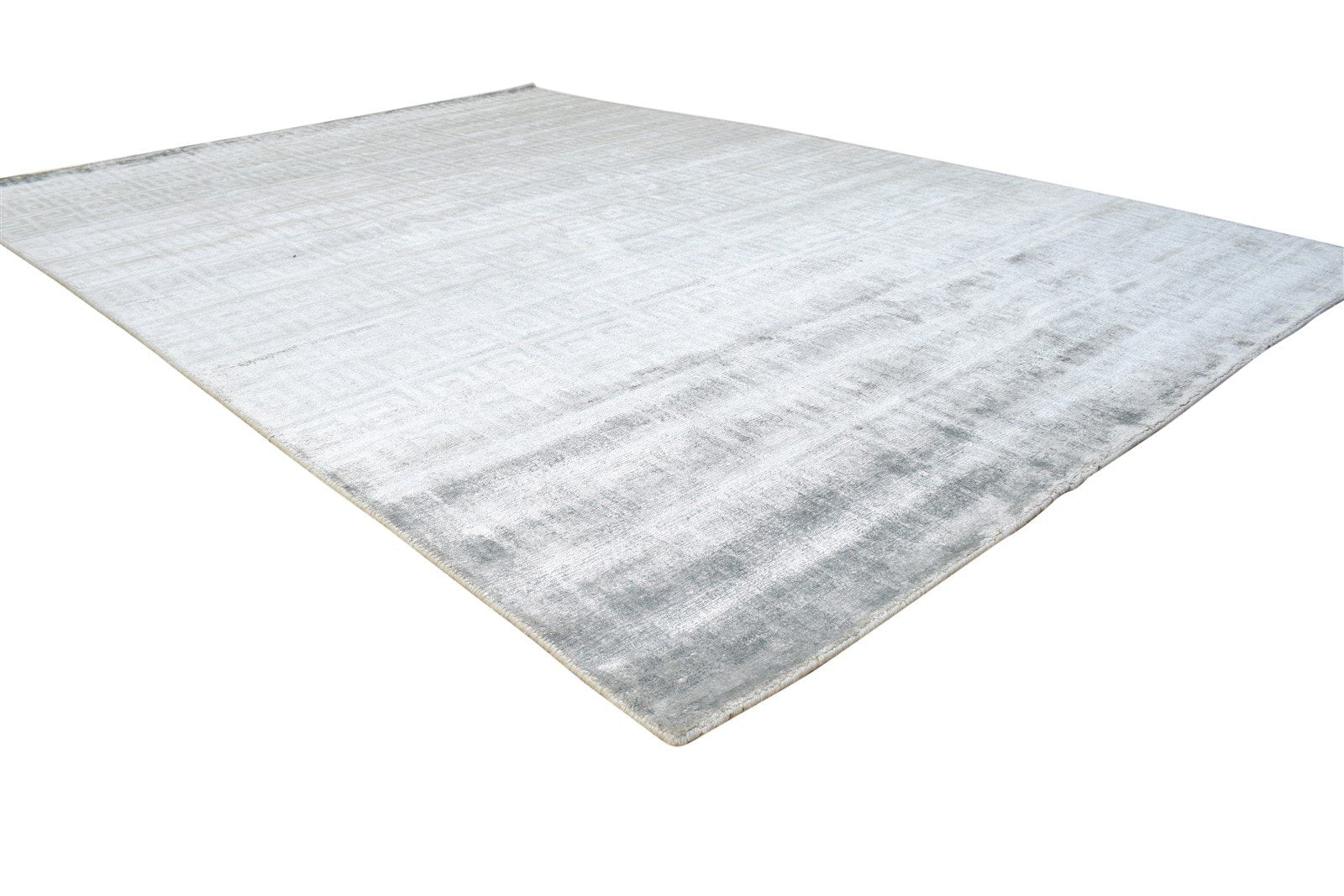 6' X 9' Rug Silk Grey Modern Hand Knotted Moroccan Geometric Room Size Carpet 7865069600917