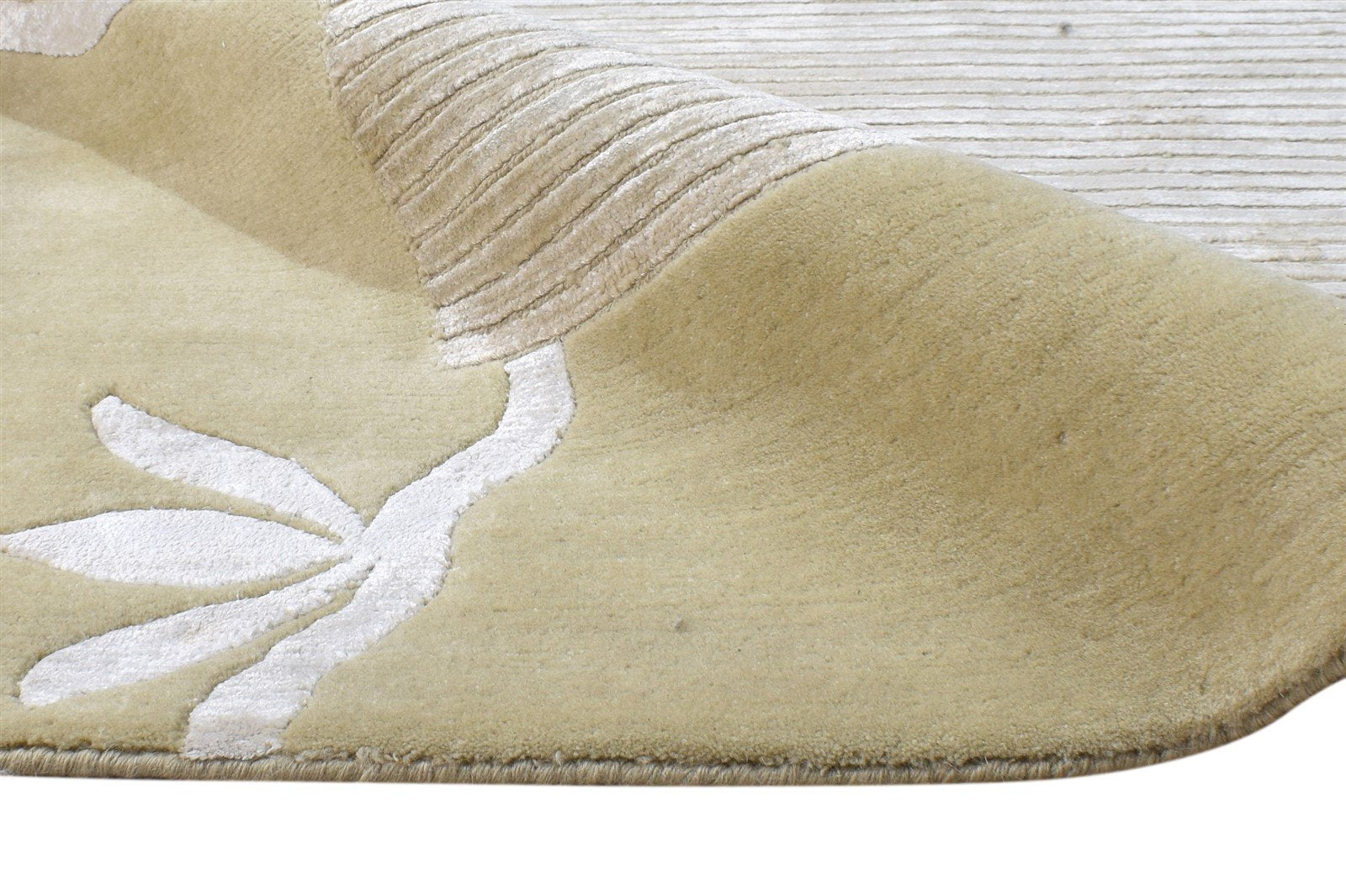 6' X 9' Rug Silk Sage Modern Hand Knotted French Floral Room Size Carpet 7865066258581