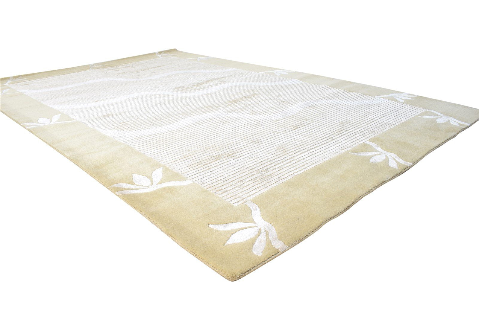 6' X 9' Rug Silk Sage Modern Hand Knotted French Floral Room Size Carpet 7865066258581
