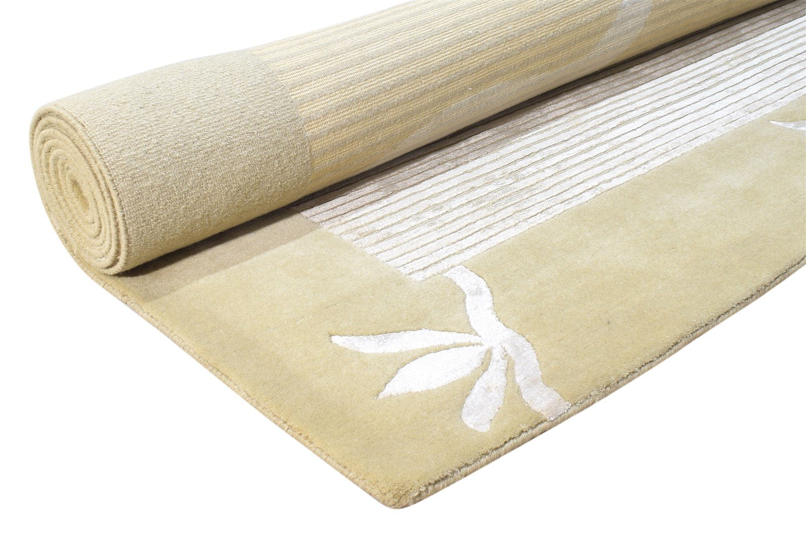 6' X 9' Rug Silk Sage Modern Hand Knotted French Floral Room Size Carpet 7865066258581