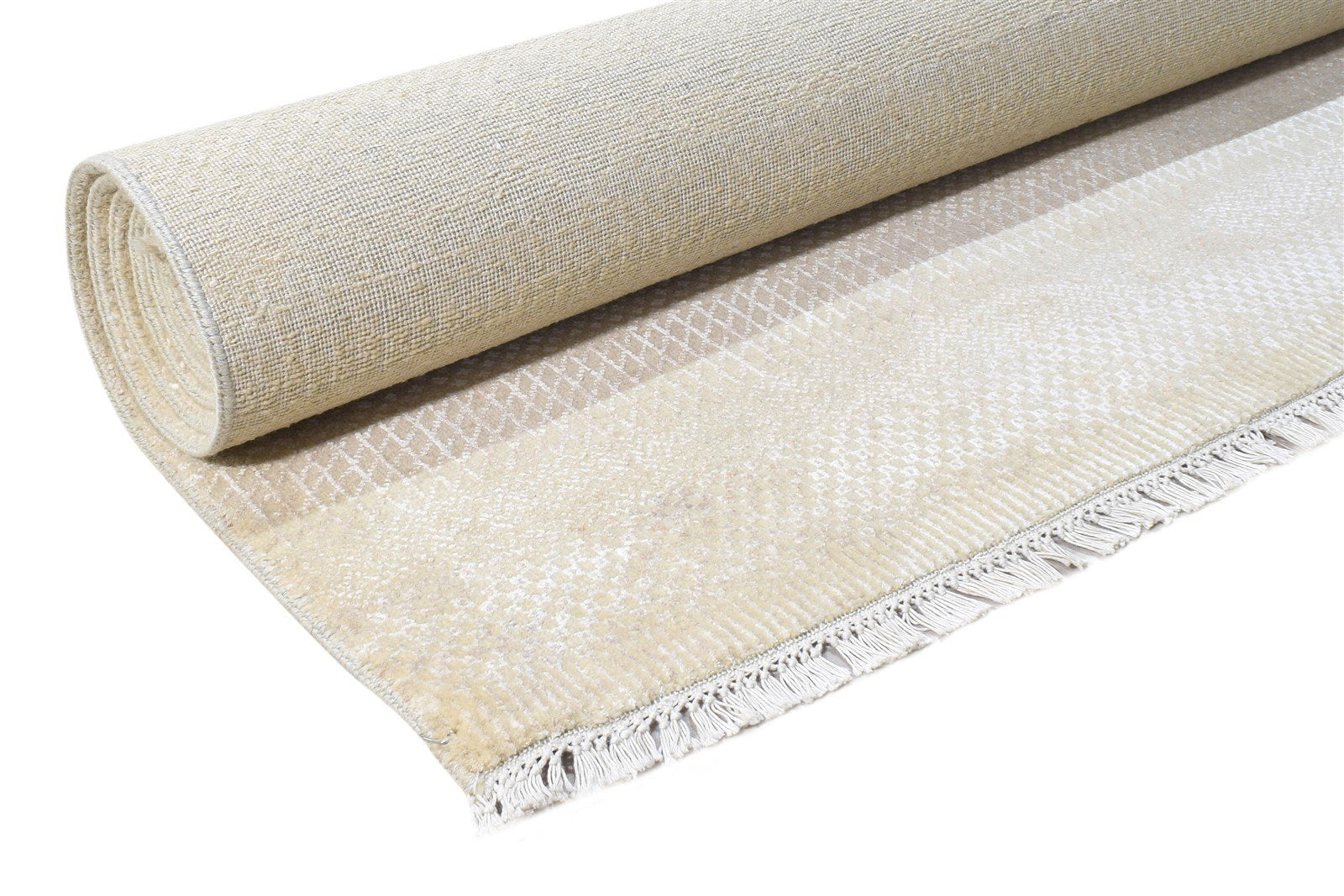 6' X 9' Rug Wool Beige Modern Hand Knotted Agra Grass Trellis Large Carpet 7864606949525