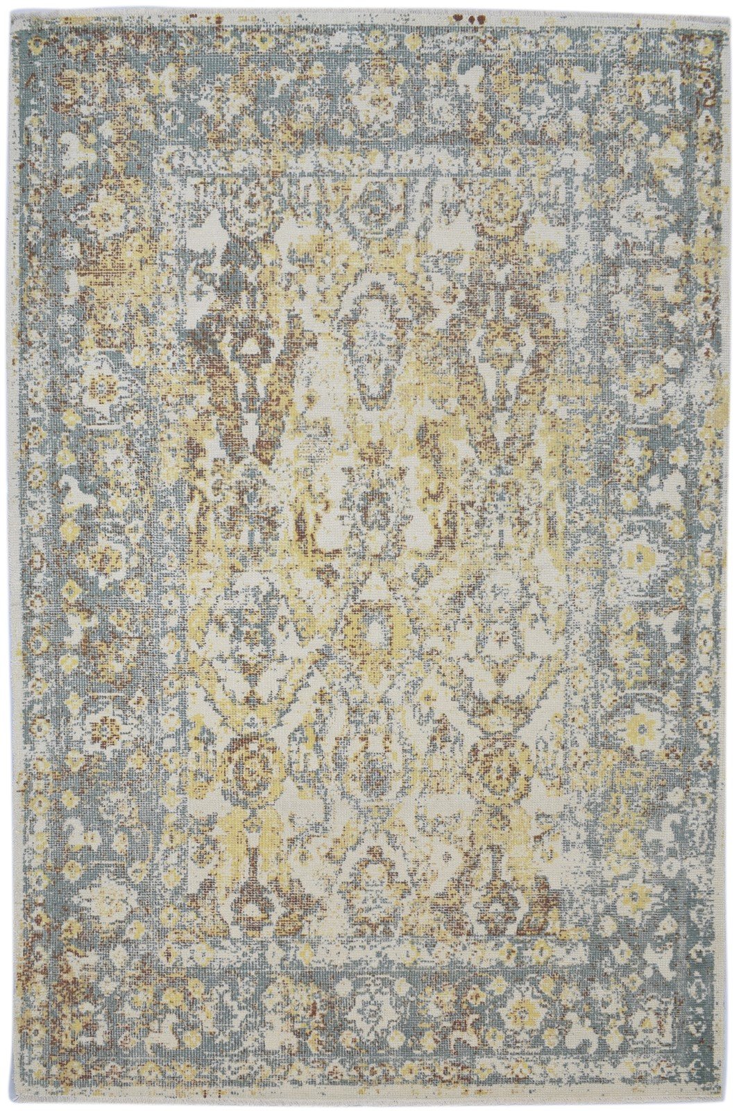 Fawn 6' X 9' Rug Wool Beige Persian Hand Knotted Kazak Distressed 7864082399381