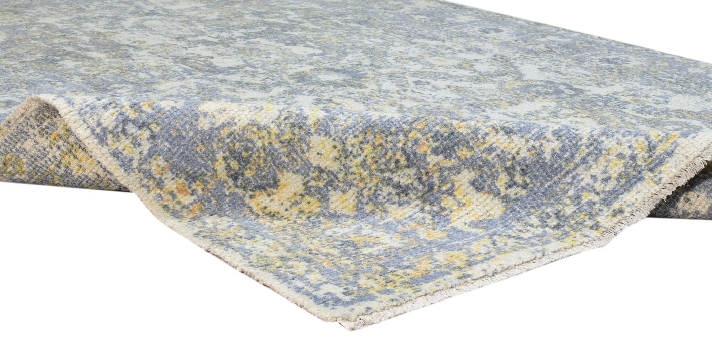 6' X 9' Rug Wool Blue Persian Hand Knotted Kazak Distressed Room Size Carpet 7860675903637