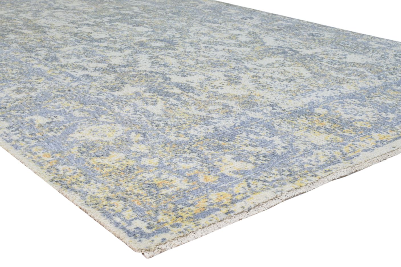 6' X 9' Rug Wool Blue Persian Hand Knotted Kazak Distressed Room Size Carpet 7860675903637