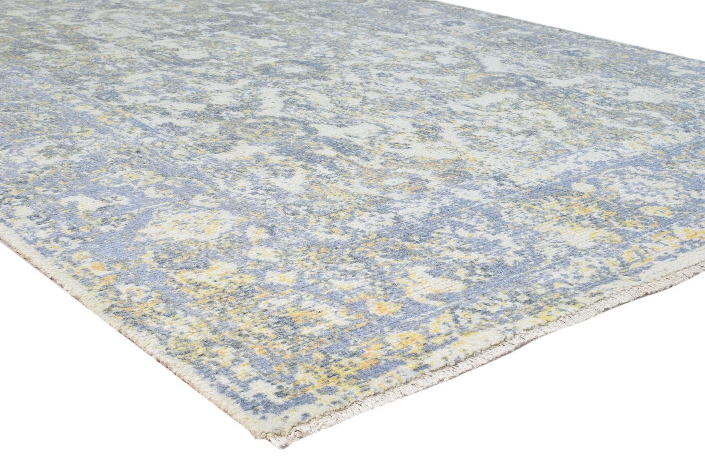 6' X 9' Rug Wool Blue Persian Hand Knotted Kazak Distressed Room Size Carpet 7860675903637