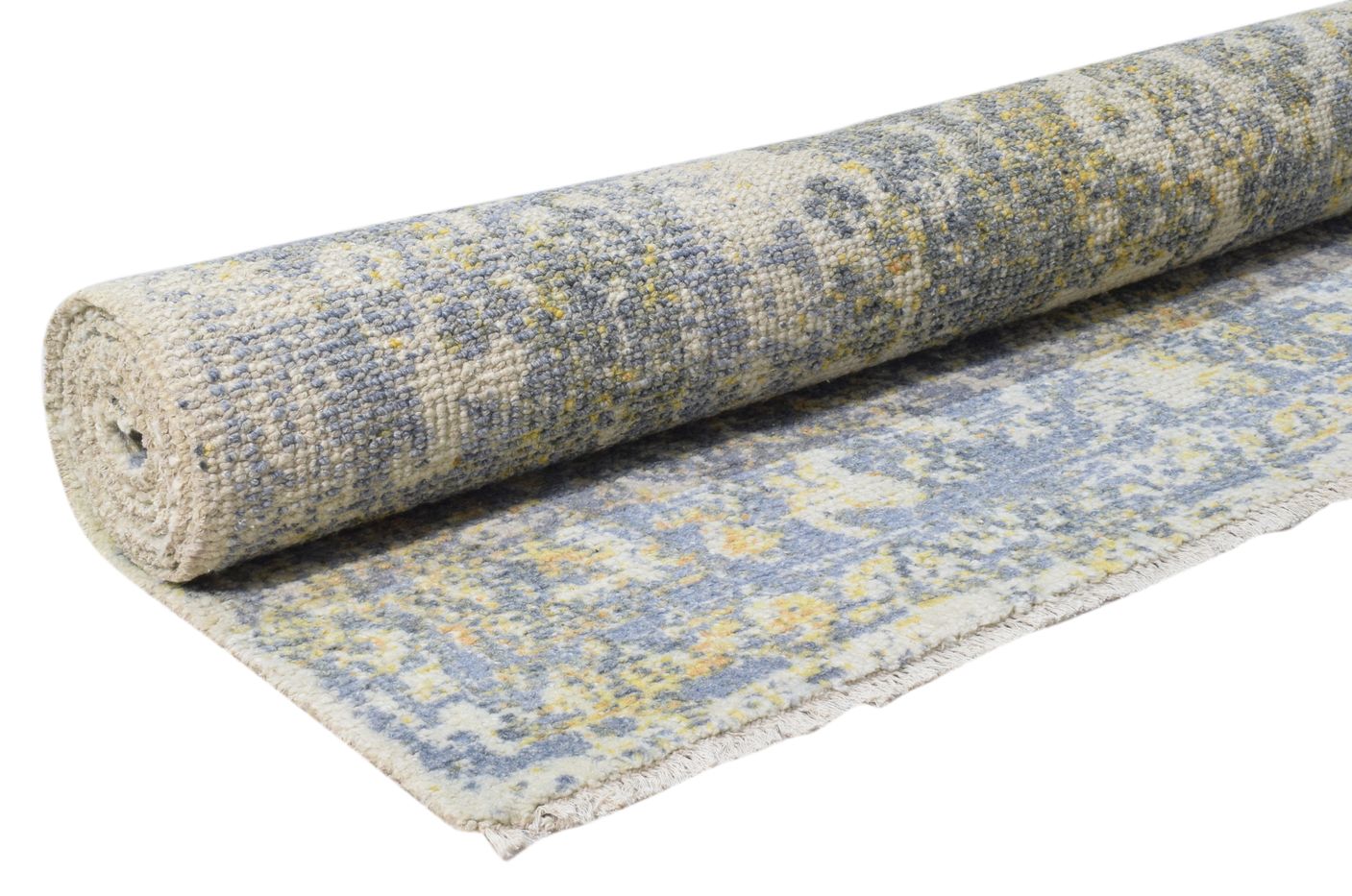 6' X 9' Rug Wool Blue Persian Hand Knotted Kazak Distressed Room Size Carpet 7860675903637