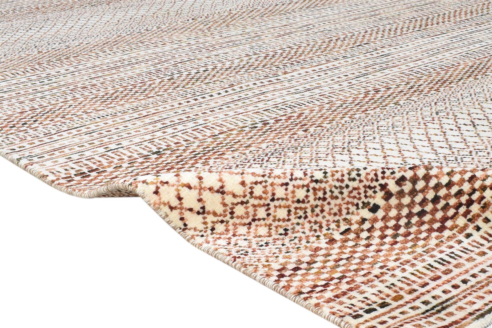 6' X 9' Rug Wool Brown Modern Hand Knotted Agra Grass Trellis Large Carpet 7865147719829
