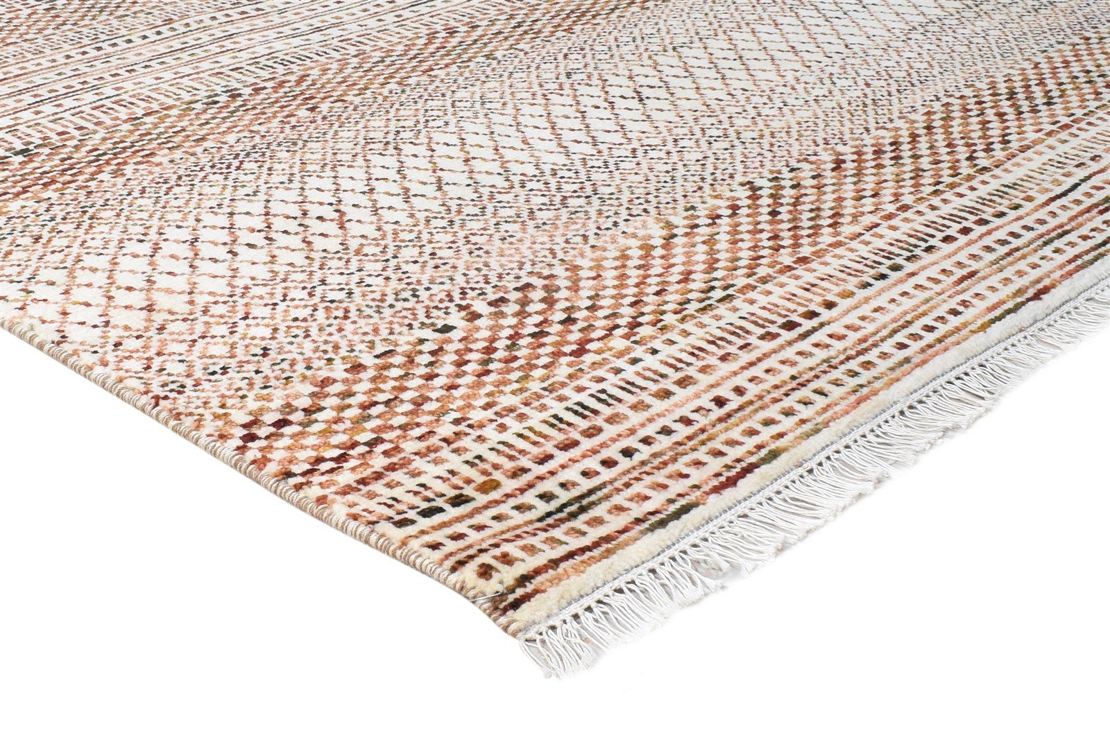 6' X 9' Rug Wool Brown Modern Hand Knotted Agra Grass Trellis Large Carpet 7865147719829