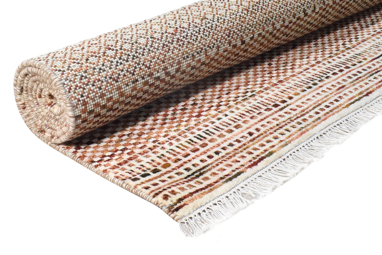 6' X 9' Rug Wool Brown Modern Hand Knotted Agra Grass Trellis Large Carpet 7865147719829