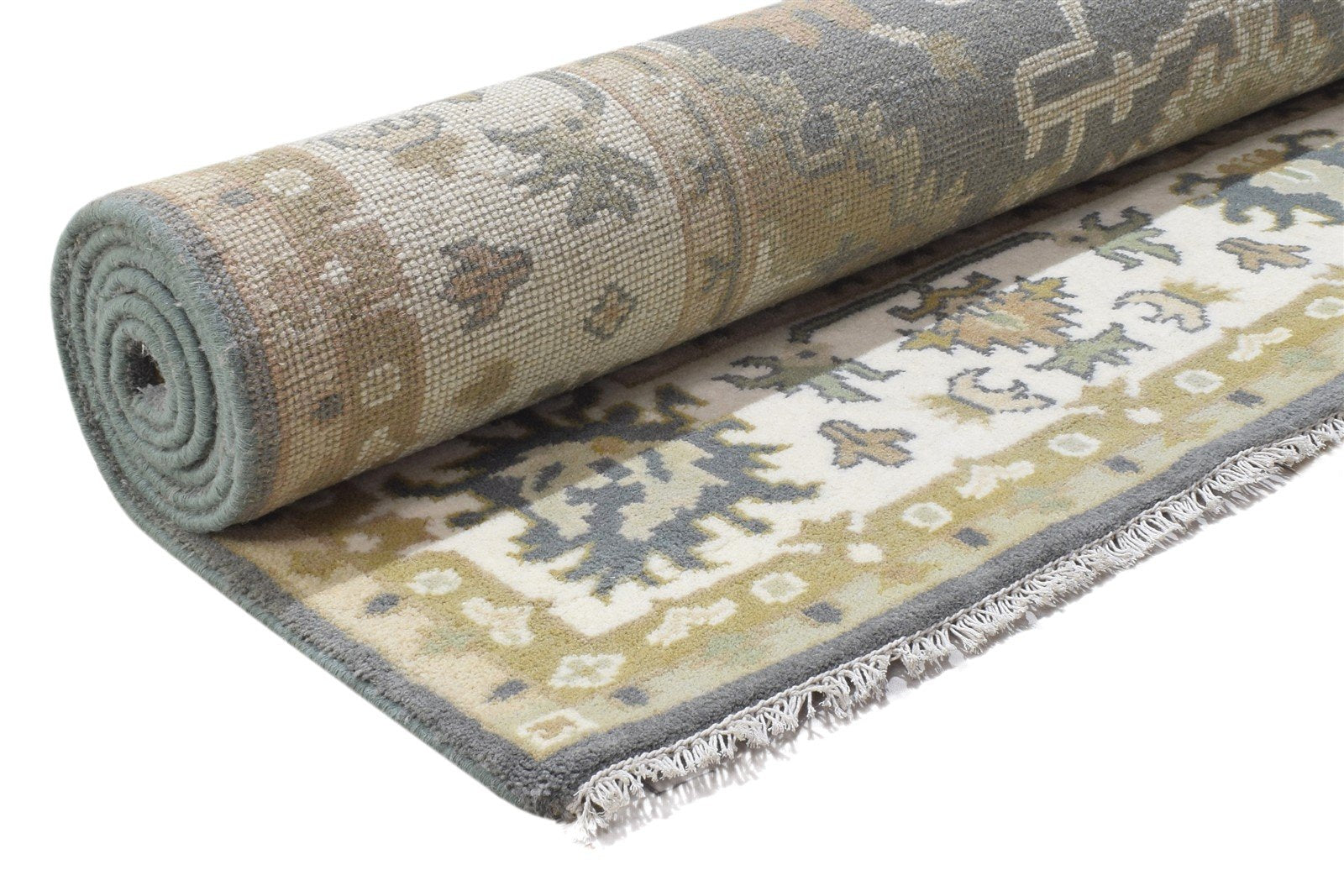 6' X 9' Rug Wool Charcoal Persien Hand Knotted Oushak Oriental Room Size Carpet 7864323965077