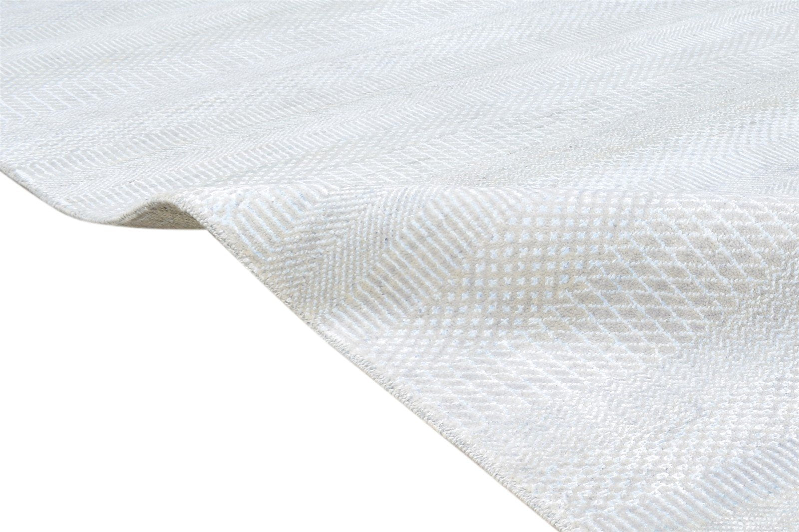 6' X 9' Rug Wool Grey Modern Hand Knotted Agra Grass Trellis Large Carpet 7864620417173
