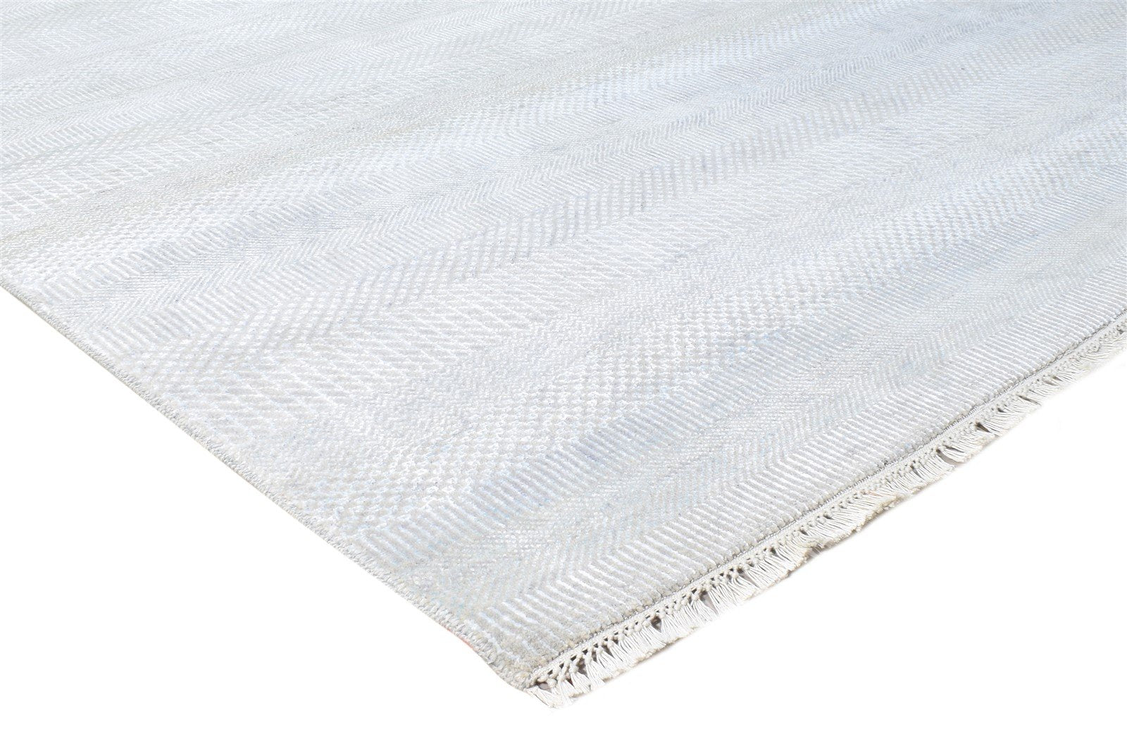 6' X 9' Rug Wool Grey Modern Hand Knotted Agra Grass Trellis Large Carpet 7864620417173