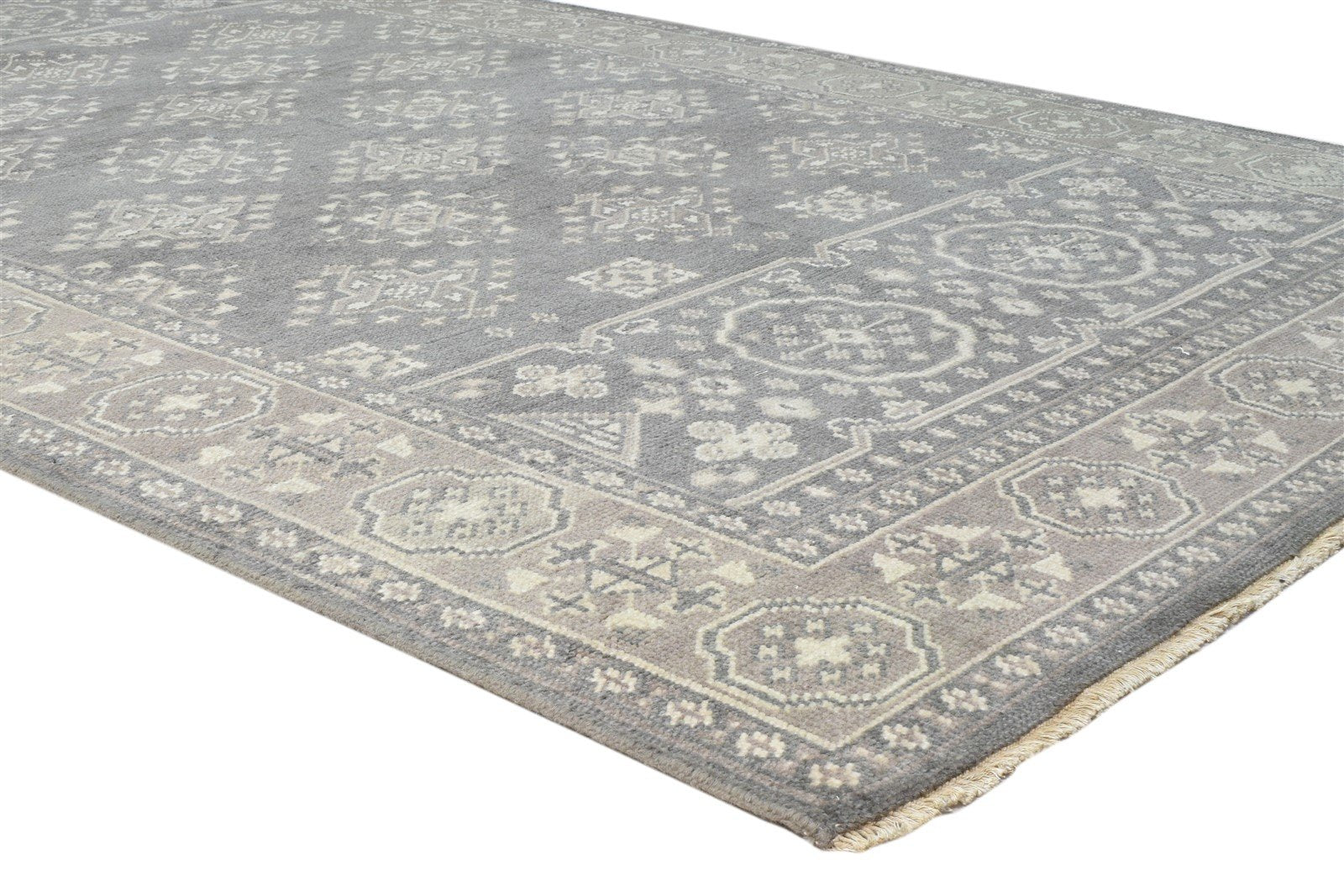 6' X 9' Rug Wool Grey Persian Hand Knotted Bokhara Oriental Room Size Carpet 7864083185813