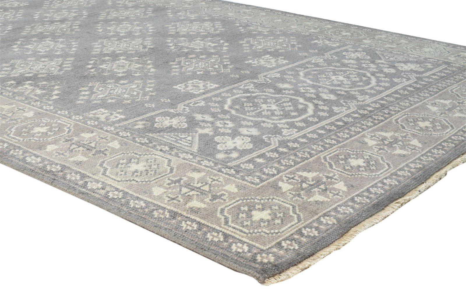 6' X 9' Rug Wool Grey Persian Hand Knotted Bokhara Oriental Room Size Carpet 7864083185813