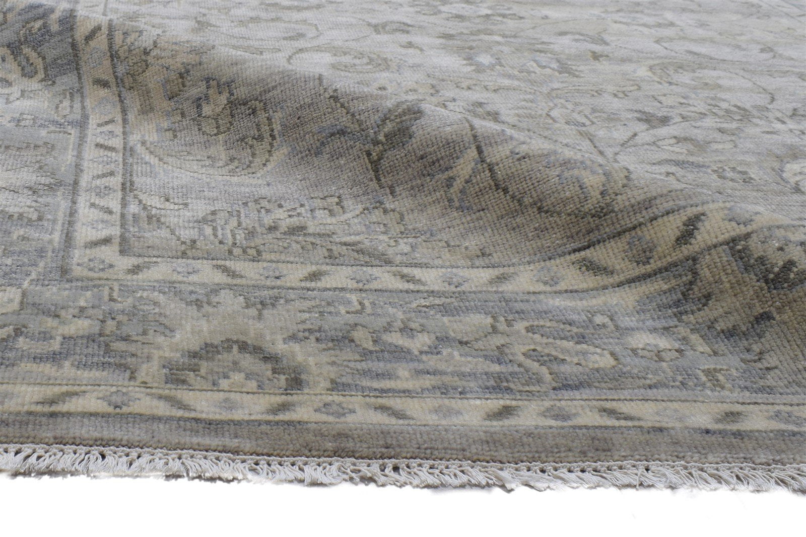 6' X 9' Rug Wool Grey Persian Hand Knotted Kashan Oriental Room Size Carpet 7864102322325
