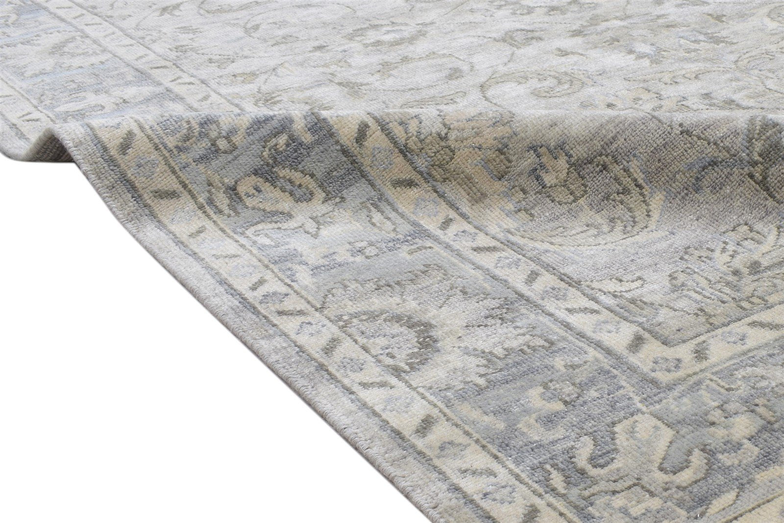 6' X 9' Rug Wool Grey Persian Hand Knotted Kashan Oriental Room Size Carpet 7864102322325