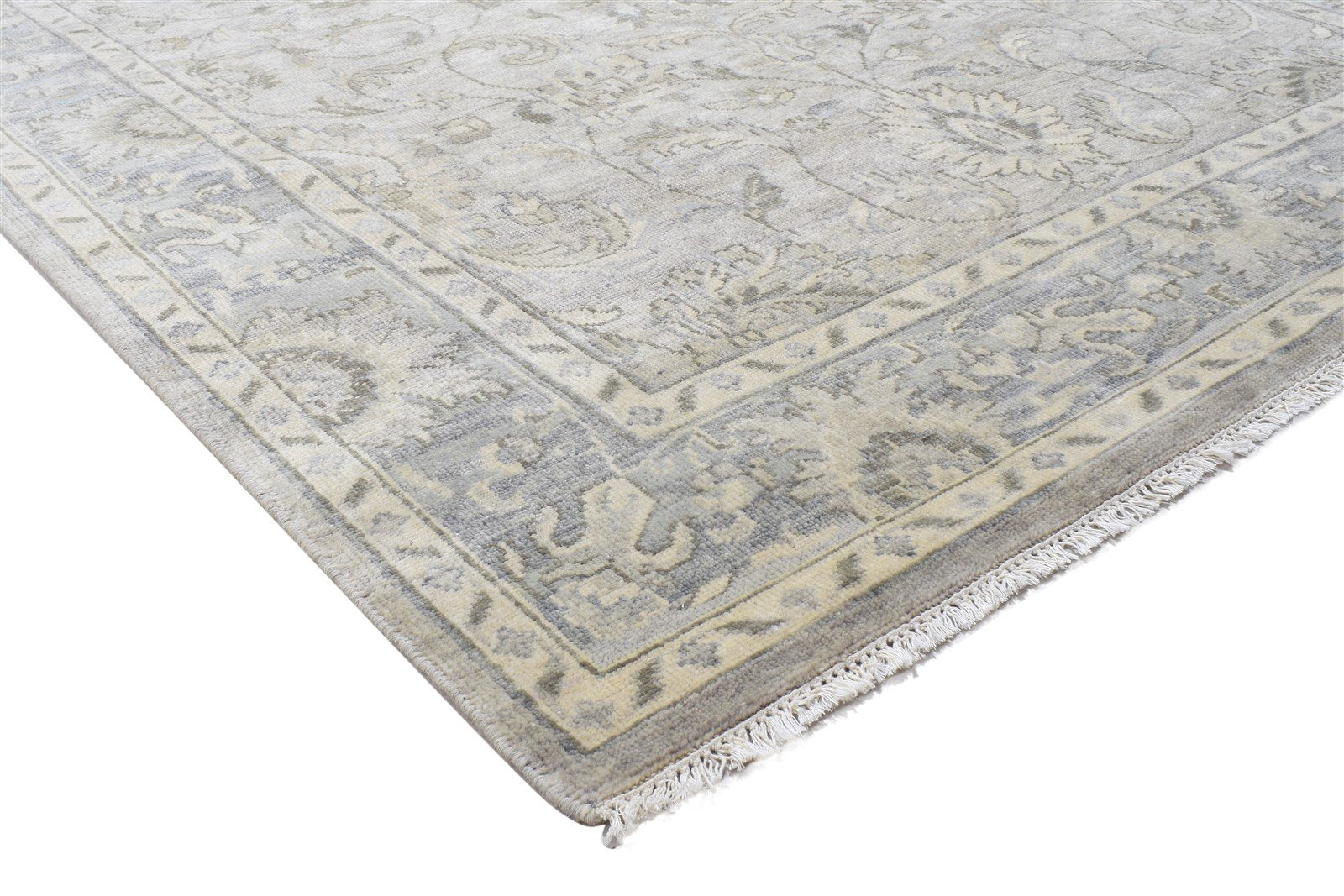 6' X 9' Rug Wool Grey Persian Hand Knotted Kashan Oriental Room Size Carpet 7864102322325